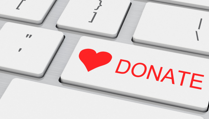 Donation Button on a Keyboard